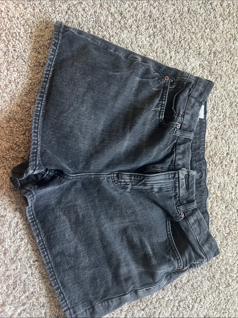 American Eagle Outfitters Black Denim Jean Shorts